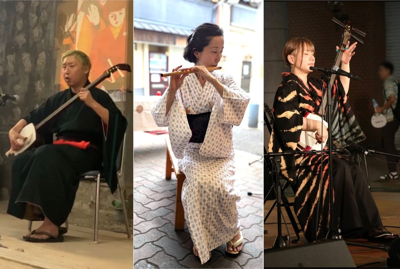 三味線と篠笛の出演者