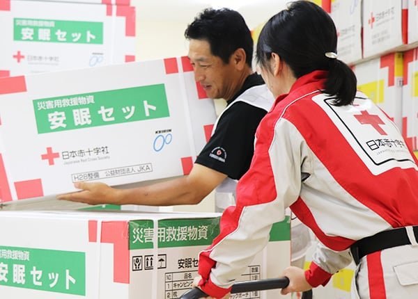日本赤十字社の救援物資