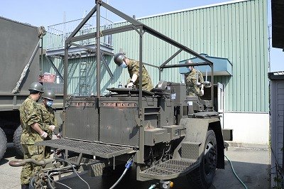 自衛隊の災害派遣車両